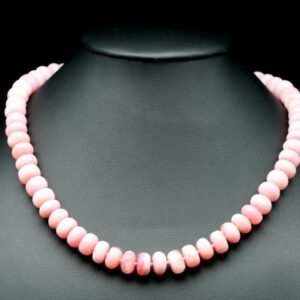 Pink opal necklace