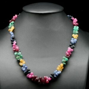 Sapphie, emerald, ruby necklace