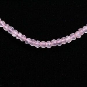 Spinel, rose quartz necklace