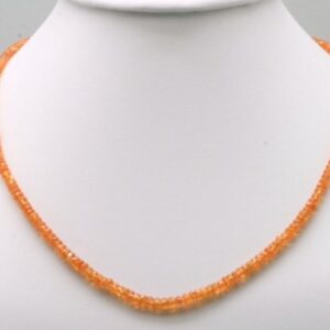 Orange sapphire necklace