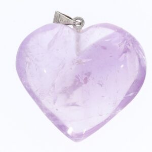 Amethyst pendant - heart