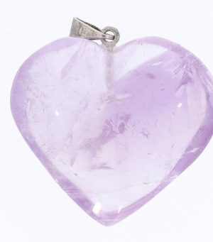 Amethyst pendant - heart