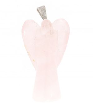 Rose quartz pendant - angel