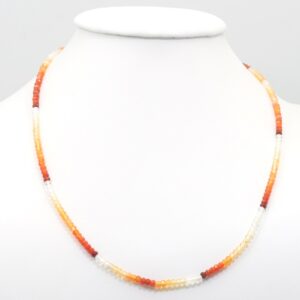 Fiery opal necklace