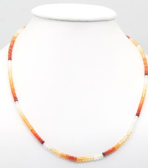 Fiery opal necklace