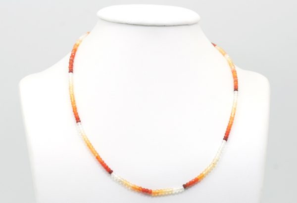 Fiery opal necklace