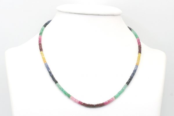 Sapphire, ruby, emerald necklace