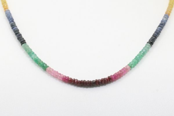 Sapphire, ruby, emerald necklace - Image 4