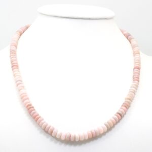 Pink opal necklace