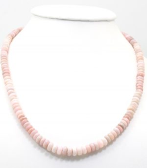 Pink opal necklace