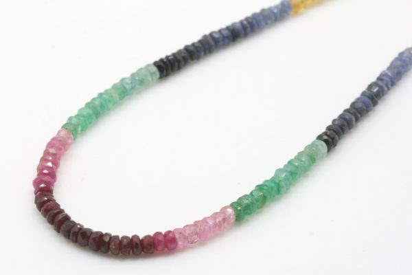 Sapphire, ruby, emerald necklace - Image 2