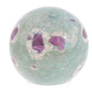 Ruby and fuchsite sphere