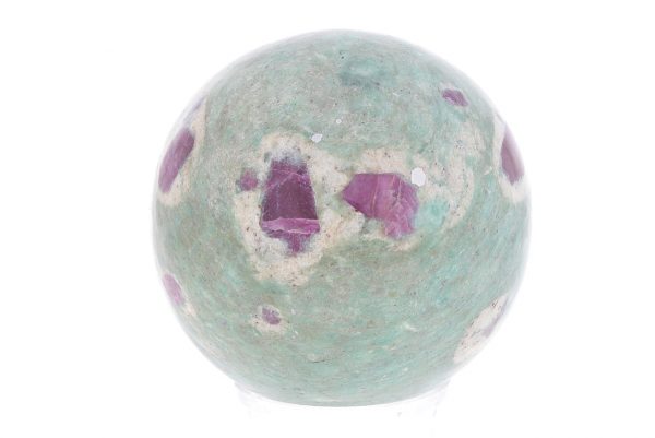 Ruby and fuchsite sphere