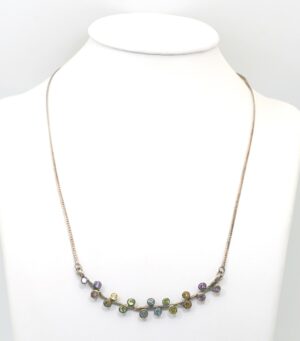 Amethyst, citrine, olivine, topaz necklace