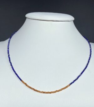 Náhrdelník lapis lazuli a hessonit