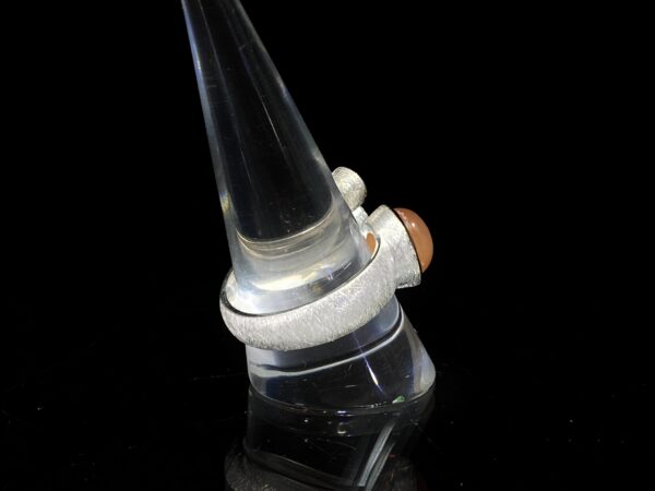 Prsten měsíční kámen, turmalín, diamant - Image 5