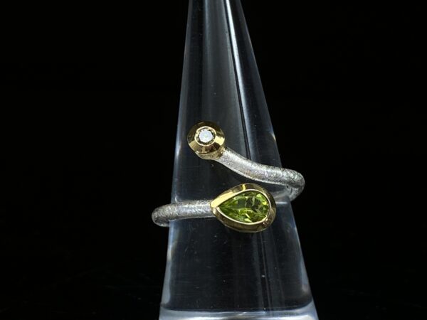 Prsten turmalín, diamant - Image 2