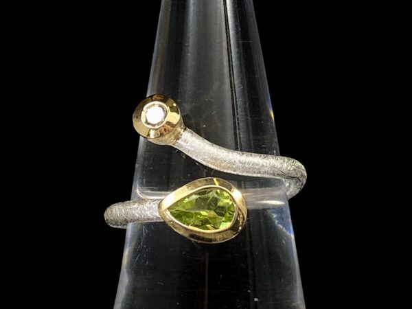 Prsten turmalín, diamant